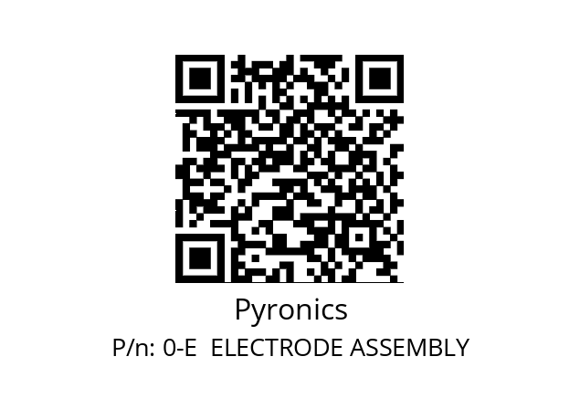   Pyronics 0-E  ELECTRODE ASSEMBLY