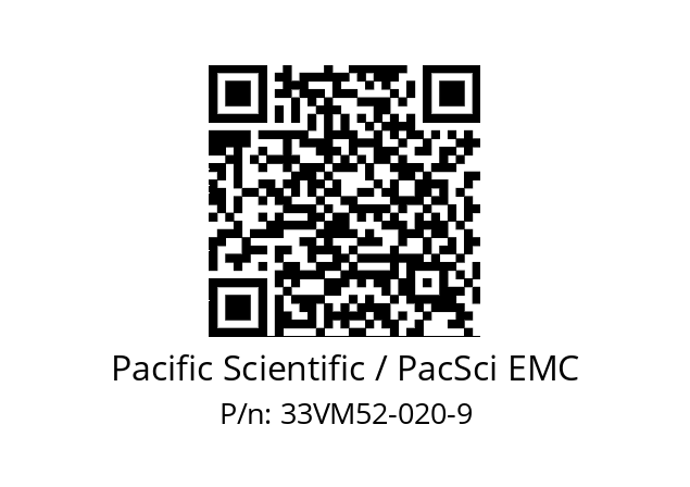   Pacific Scientific / PacSci EMC 33VM52-020-9