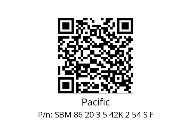   Pacific SBM 86 20 3 5 42K 2 54 S F