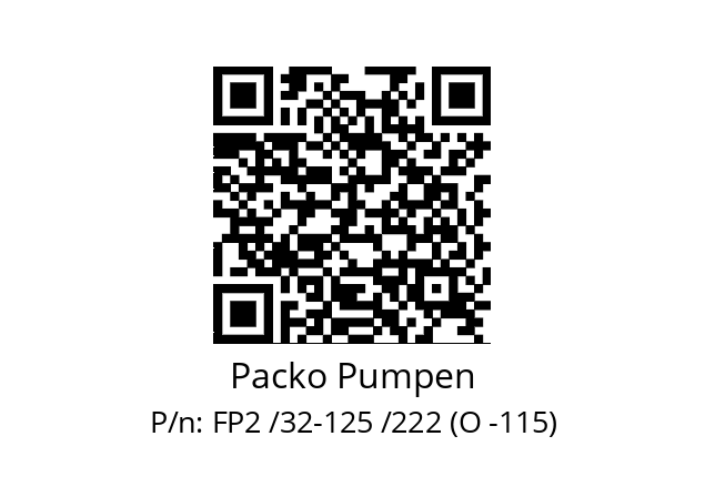   Packo Pumpen FP2 /32-125 /222 (O -115)