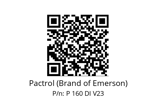   Pactrol (Brand of Emerson) P 160 DI V23