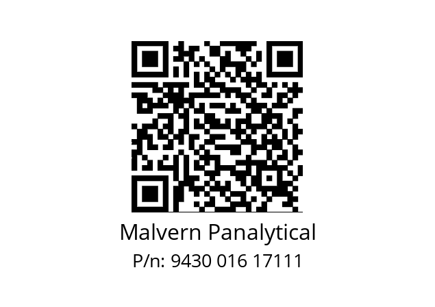   Malvern Panalytical 9430 016 17111