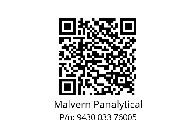   Malvern Panalytical 9430 033 76005