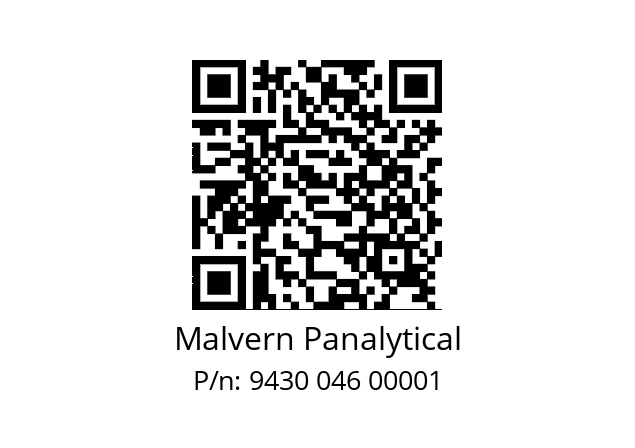   Malvern Panalytical 9430 046 00001