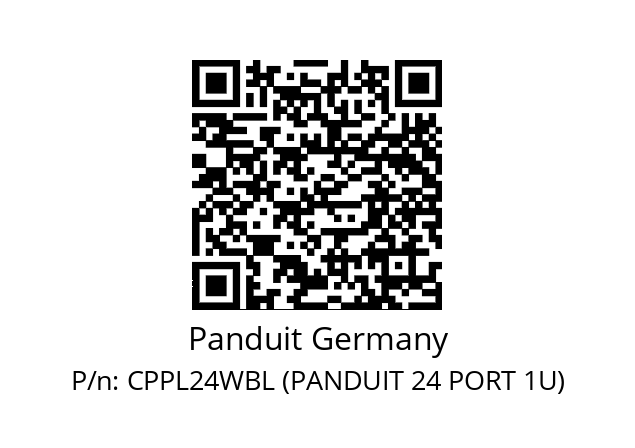   Panduit Germany CPPL24WBL (PANDUIT 24 PORT 1U)