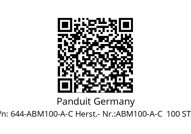   Panduit Germany 644-ABM100-A-C Herst.- Nr.:ABM100-A-C  100 STK.