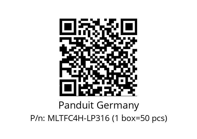   Panduit Germany MLTFC4H-LP316 (1 box=50 pcs)