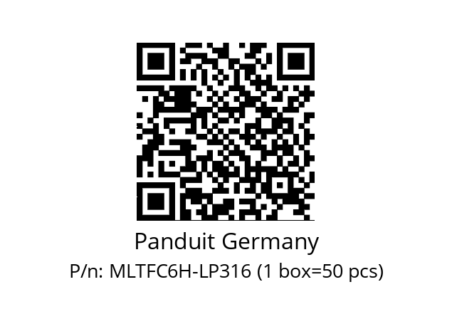   Panduit Germany MLTFC6H-LP316 (1 box=50 pcs)