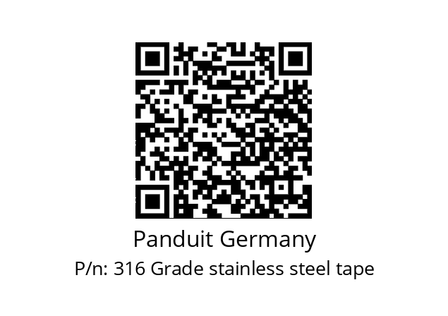   Panduit Germany 316 Grade stainless steel tape