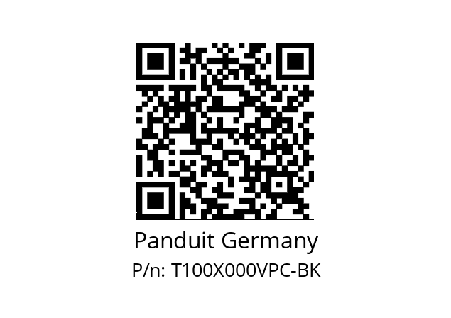   Panduit Germany T100X000VPC-BK