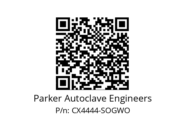   Parker Autoclave Engineers CX4444-SOGWO