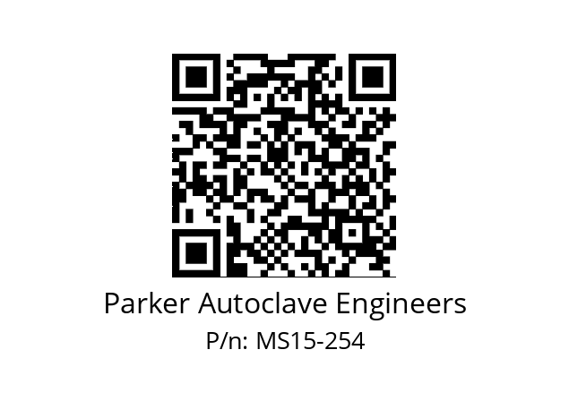   Parker Autoclave Engineers MS15-254