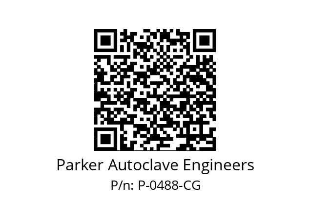   Parker Autoclave Engineers P-0488-CG