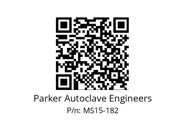   Parker Autoclave Engineers MS15-182