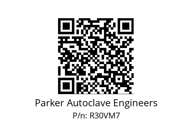   Parker Autoclave Engineers R30VM7