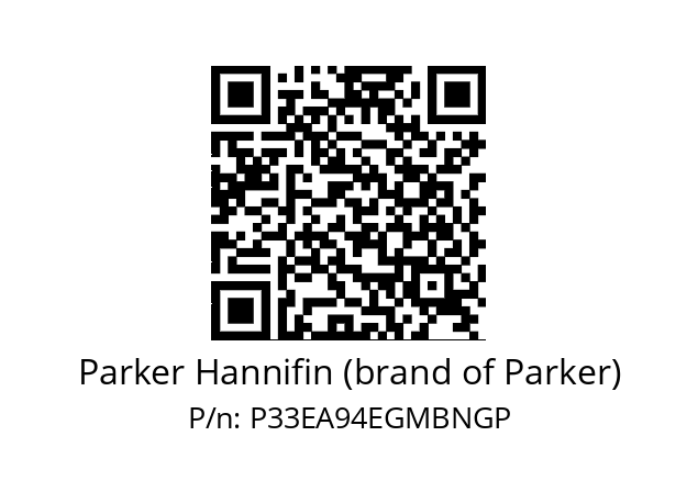   Parker Hannifin (brand of Parker) P33EA94EGMBNGP