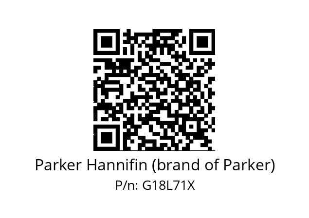   Parker Hannifin (brand of Parker) G18L71X