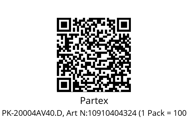   Partex PK-20004AV40.D, Art N:10910404324 (1 Pack = 100 pcs)