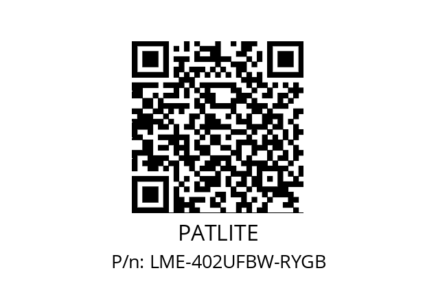   PATLITE LME-402UFBW-RYGB