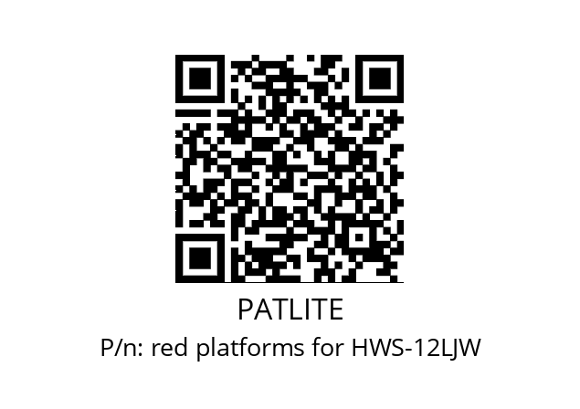   PATLITE red platforms for HWS-12LJW