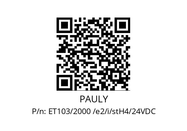   PAULY ET103/2000 /e2/i/stH4/24VDC