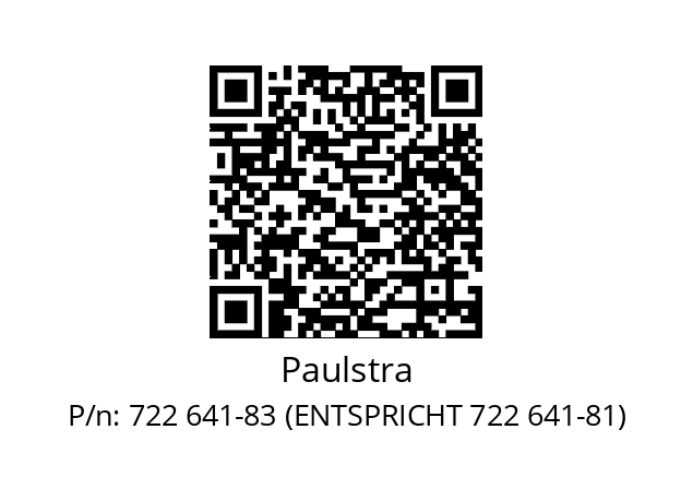   Paulstra 722 641-83 (ENTSPRICHT 722 641-81)