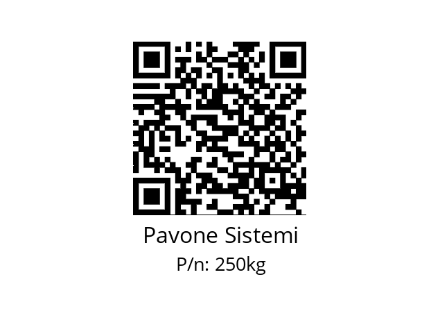   Pavone Sistemi 250kg