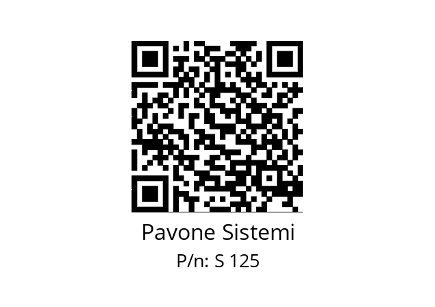   Pavone Sistemi S 125