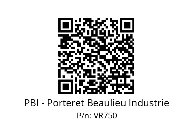   PBI - Porteret Beaulieu Industrie VR750