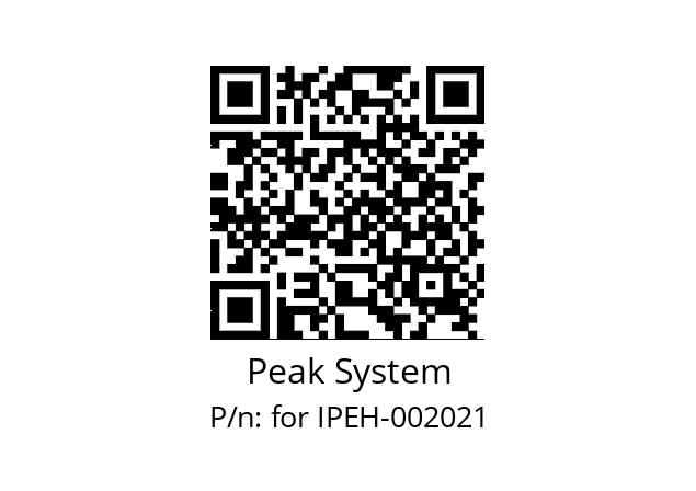   Peak System for IPEH-002021