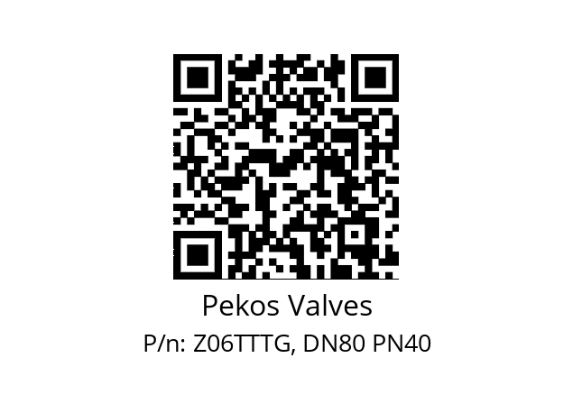   Pekos Valves Z06TTTG, DN80 PN40