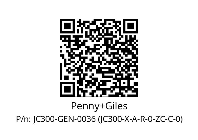   Penny+Giles JC300-GEN-0036 (JC300-X-A-R-0-ZC-C-0)