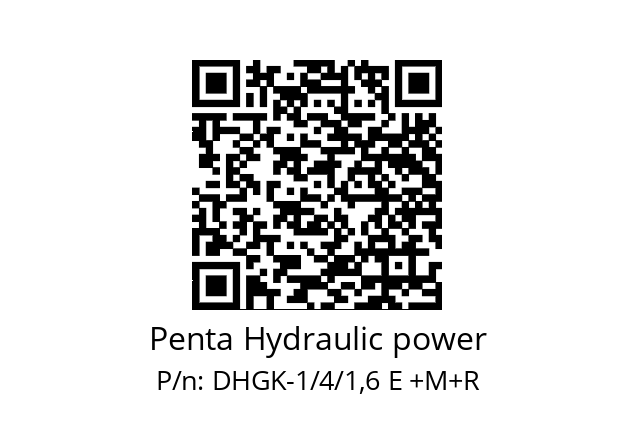   Penta Hydraulic power DHGK-1/4/1,6 E +M+R