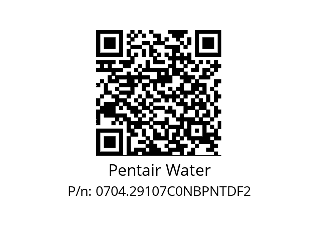   Pentair Water 0704.29107C0NBPNTDF2