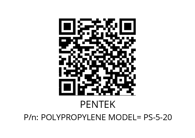   PENTEK POLYPROPYLENE MODEL= PS-5-20