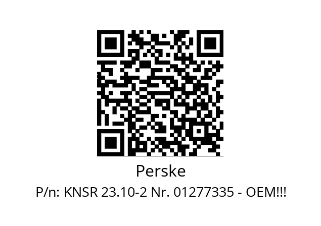   Perske KNSR 23.10-2 Nr. 01277335 - OEM!!!