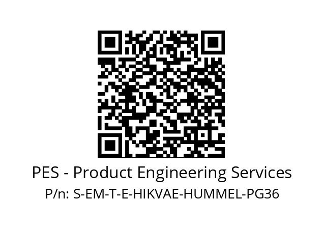   PES - Product Engineering Services S-EM-T-E-HIKVAE-HUMMEL-PG36