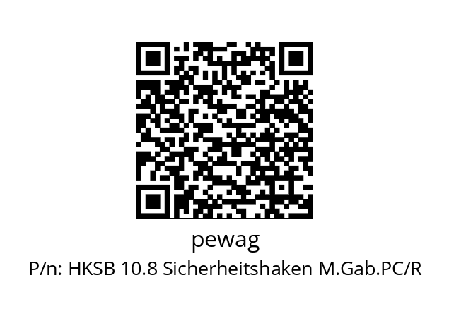   pewag HKSB 10.8 Sicherheitshaken M.Gab.PC/R