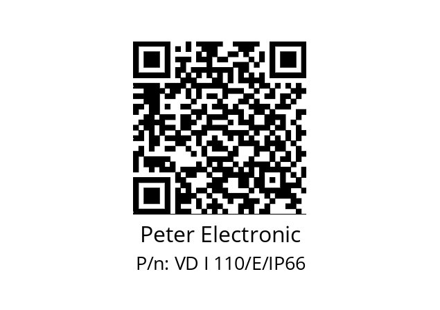   Peter Electronic VD I 110/E/IP66