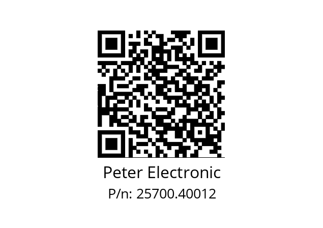   Peter Electronic 25700.40012