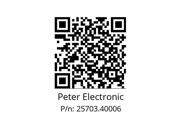   Peter Electronic 25703.40006