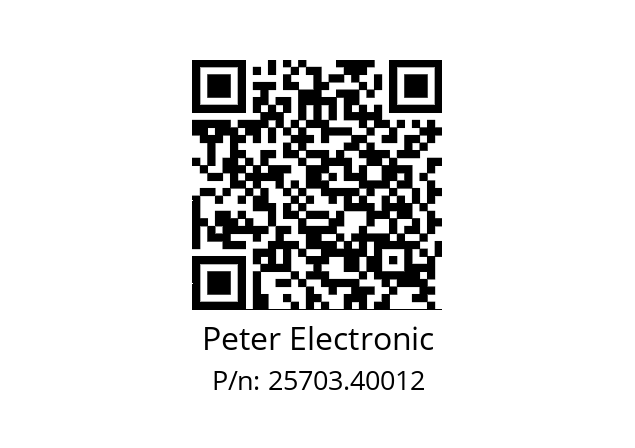   Peter Electronic 25703.40012