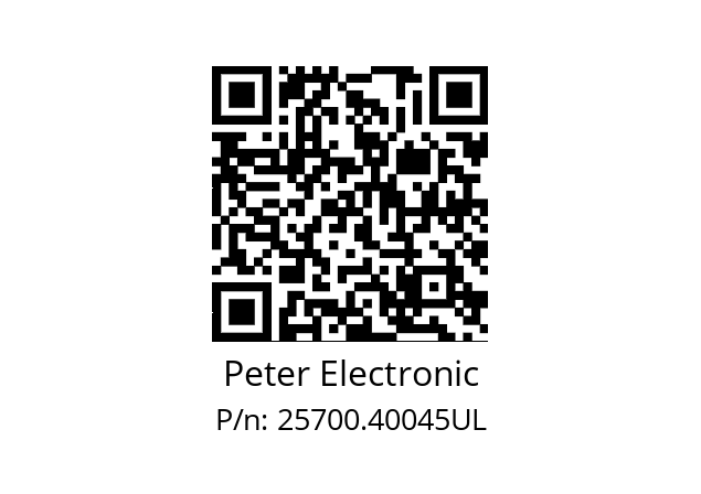   Peter Electronic 25700.40045UL