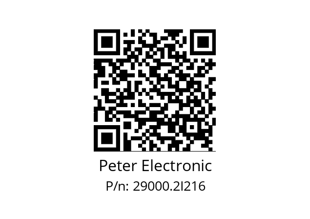   Peter Electronic 29000.2I216