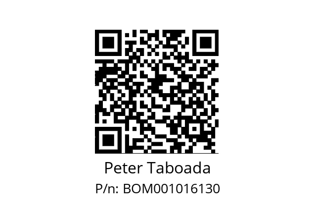   Peter Taboada BOM001016130