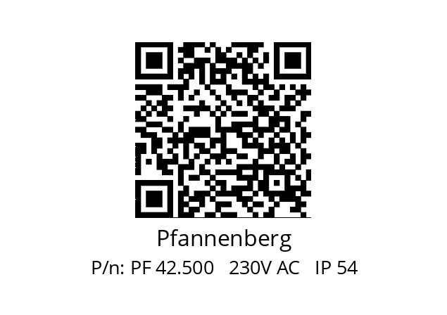   Pfannenberg PF 42.500   230V AC   IP 54