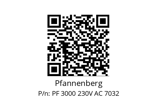   Pfannenberg PF 3000 230V AC 7032