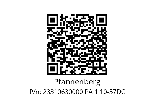   Pfannenberg 23310630000 PA 1 10-57DC