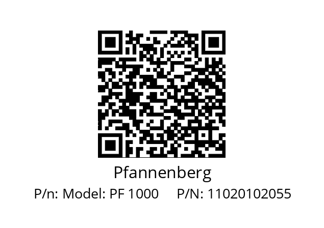   Pfannenberg Model: PF 1000     P/N: 11020102055