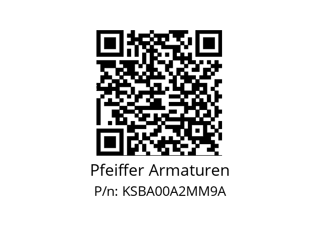   Pfeiffer Armaturen KSBA00A2MM9A